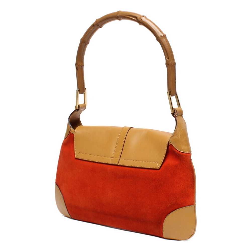 Gucci Bag Top Shoulder Bamboo Handle Handbag Leather